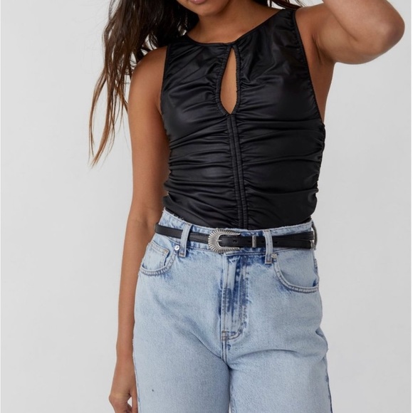 NWT Free People Ride along Ruched top - Picture 2 of 3